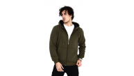 Erkek 3 İplik Pamuklu Kapüşonlu Tam Fermuarlı Cepli Hoodie Sweatshirt - Haki Erkek 3 İplik Pamuklu Kapüşonlu Tam Fermuarlı Cepli Hoodie Sweatshirt - Haki