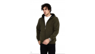 Erkek 3 İplik Pamuklu Kapüşonlu Tam Fermuarlı Cepli Hoodie Sweatshirt - Haki Erkek 3 İplik Pamuklu Kapüşonlu Tam Fermuarlı Cepli Hoodie Sweatshirt - Haki