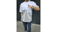Erkek Kısa Kol Yazlık Tişört Torba Cepli Parçalı T-Shirt - Gri Erkek Kısa Kol Yazlık Tişört Torba Cepli Parçalı T-Shirt - Gri