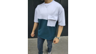 Erkek Kısa Kol Yazlık Tişört Torba Cepli Parçalı T-Shirt - Lacivert Erkek Kısa Kol Yazlık Tişört Torba Cepli Parçalı T-Shirt - Lacivert