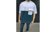 Erkek Kısa Kol Yazlık Tişört Torba Cepli Parçalı T-Shirt - Lacivert Erkek Kısa Kol Yazlık Tişört Torba Cepli Parçalı T-Shirt - Lacivert