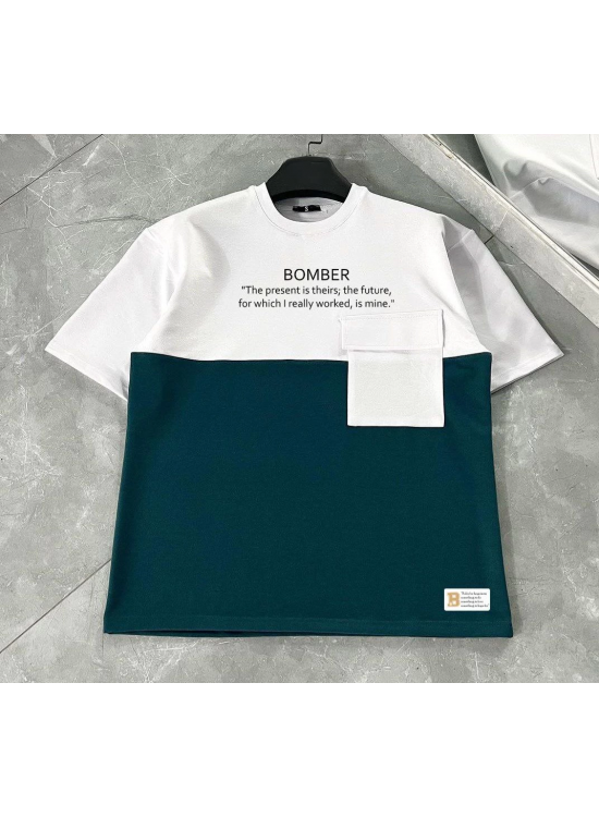 ERKEK Tişört Torba Cepli Parçalı Kısa Kol T-Shirt - Lacivert ERKEK Tişört Torba Cepli Parçalı Kısa Kol T-Shirt - Lacivert