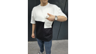 Erkek Kısa Kol Yazlık Tişört Torba Cepli Parçalı T-Shirt - Siyah Erkek Kısa Kol Yazlık Tişört Torba Cepli Parçalı T-Shirt - Siyah