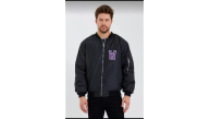Wild One Baskılı Erkek Bomber Mont – Panter Desenli, Fermuarlı, Kapitone Astarlı Ceket - Siyah Wild One Baskılı Erkek Bomber Mont – Panter Desenli, Fermuarlı, Kapitone Astarlı Ceket - Siyah