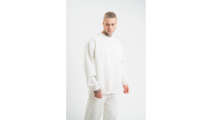 ERKEK 3 İplik Pamuklu Bisiklet Yaka Yıkamalı SweatShirt - Beyaz