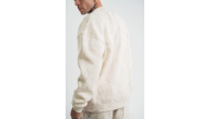 Erkek 3 İplik Pamuklu Yağ Yıkamalı Bisiklet Yaka Sweatshirt Oversize Hoodie - Krem Erkek 3 İplik Pamuklu Yağ Yıkamalı Bisiklet Yaka Sweatshirt Oversize Hoodie - Krem