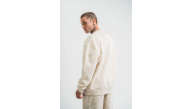 Erkek 3 İplik Pamuklu Yağ Yıkamalı Bisiklet Yaka Sweatshirt Oversize Hoodie - Krem Erkek 3 İplik Pamuklu Yağ Yıkamalı Bisiklet Yaka Sweatshirt Oversize Hoodie - Krem