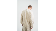 Erkek 3 İplik Pamuklu Yağ Yıkamalı Bisiklet Yaka Sweatshirt Oversize Hoodie - Krem Erkek 3 İplik Pamuklu Yağ Yıkamalı Bisiklet Yaka Sweatshirt Oversize Hoodie - Krem