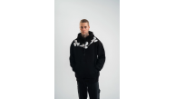 Erkek 3 İplik Pamuklu Kapüşonlu Baskılı Cepli Oversize Sweatshirt Hoodie - Siyah Erkek 3 İplik Pamuklu Kapüşonlu Baskılı Cepli Oversize Sweatshirt Hoodie - Siyah