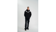 Erkek 3 İplik Pamuklu Kapüşonlu Baskılı Cepli Oversize Sweatshirt Hoodie - Siyah Erkek 3 İplik Pamuklu Kapüşonlu Baskılı Cepli Oversize Sweatshirt Hoodie - Siyah