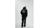 Erkek 3 İplik Pamuklu Kapüşonlu Baskılı Cepli Oversize Sweatshirt Hoodie - Siyah Erkek 3 İplik Pamuklu Kapüşonlu Baskılı Cepli Oversize Sweatshirt Hoodie - Siyah