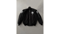 ERKEK Siyah Askeri Tarz Bomber Mont Punisher Skull Detaylı Fermuarlı Cepli - Siyah ERKEK Siyah Askeri Tarz Bomber Mont Punisher Skull Detaylı Fermuarlı Cepli - Siyah