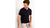 Erkek Pike Polo Yaka Tişört Düğmeli Baskılı T-Shirt - Beyaz Erkek Pike Polo Yaka Tişört Düğmeli Baskılı T-Shirt - Beyaz