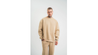 Erkek Uzun Kol Bisiklet Yaka 3 iplik Pamuklu Kışlık SweatShirt - Bej Erkek Uzun Kol Bisiklet Yaka 3 iplik Pamuklu Kışlık SweatShirt - Bej