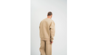 Erkek Uzun Kol Bisiklet Yaka 3 iplik Pamuklu Kışlık SweatShirt - Bej Erkek Uzun Kol Bisiklet Yaka 3 iplik Pamuklu Kışlık SweatShirt - Bej