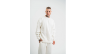 Erkek Uzun Kol Bisiklet Yaka 3 iplik Pamuklu Kışlık SweatShirt - Beyaz Erkek Uzun Kol Bisiklet Yaka 3 iplik Pamuklu Kışlık SweatShirt - Beyaz