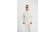 Erkek Uzun Kol Bisiklet Yaka 3 iplik Pamuklu Kışlık SweatShirt - Beyaz Erkek Uzun Kol Bisiklet Yaka 3 iplik Pamuklu Kışlık SweatShirt - Beyaz