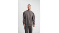 Erkek Uzun Kol Bisiklet Yaka 3 iplik Pamuklu Kışlık SweatShirt - Füme Erkek Uzun Kol Bisiklet Yaka 3 iplik Pamuklu Kışlık SweatShirt - Füme