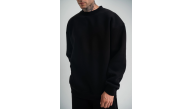 Erkek Uzun Kol Bisiklet Yaka 3 iplik Pamuklu Kışlık SweatShirt - Siyah Erkek Uzun Kol Bisiklet Yaka 3 iplik Pamuklu Kışlık SweatShirt - Siyah