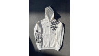 Erkek 3 İplik Pamuklu Kapüşonlu Baskılı Cepli Oversize Sweatshirt Hoodie - Beyaz Erkek 3 İplik Pamuklu Kapüşonlu Baskılı Cepli Oversize Sweatshirt Hoodie - Beyaz