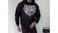 Erkek Kapüşonlu Kanguru Cepli Sweatshirt 3 İplik Pamuklu Baskılı Hoodie - Siyah Erkek Kapüşonlu Kanguru Cepli Sweatshirt 3 İplik Pamuklu Baskılı Hoodie - Siyah