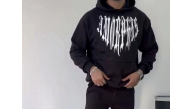 Erkek Kapüşonlu Kanguru Cepli Sweatshirt 3 İplik Pamuklu Baskılı Hoodie - Siyah Erkek Kapüşonlu Kanguru Cepli Sweatshirt 3 İplik Pamuklu Baskılı Hoodie - Siyah