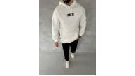 Erkek Kapüşonlu Kanguru Cepli Sweatshirt 3 İplik Pamuklu Baskılı Hoodie - Beyaz Erkek Kapüşonlu Kanguru Cepli Sweatshirt 3 İplik Pamuklu Baskılı Hoodie - Beyaz