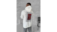 Erkek Kapüşonlu Kanguru Cepli Sweatshirt 3 İplik Pamuklu Baskılı Hoodie - Beyaz Erkek Kapüşonlu Kanguru Cepli Sweatshirt 3 İplik Pamuklu Baskılı Hoodie - Beyaz