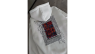 Kadın Kapüşonlu Kanguru Cepli Sweatshirt 3 İplik Pamuklu Baskılı Hoodie - Beyaz Kadın Kapüşonlu Kanguru Cepli Sweatshirt 3 İplik Pamuklu Baskılı Hoodie - Beyaz