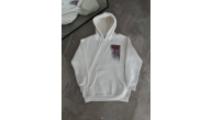 Erkek Kapüşonlu Kanguru Cepli Sweatshirt 3 İplik Pamuklu Baskılı Hoodie - Beyaz Erkek Kapüşonlu Kanguru Cepli Sweatshirt 3 İplik Pamuklu Baskılı Hoodie - Beyaz