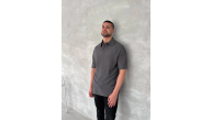Erkek Polo Yaka Tişört Patlı Kısa Kol Yazlık T-shirt - Antrasit Erkek Polo Yaka Tişört Patlı Kısa Kol Yazlık T-shirt - Antrasit
