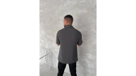 Erkek Polo Yaka Tişört Patlı Kısa Kol Yazlık T-shirt - Antrasit Erkek Polo Yaka Tişört Patlı Kısa Kol Yazlık T-shirt - Antrasit