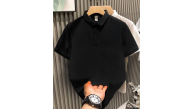 Erkek Polo Yaka Pike Kumaş Yazlık Tişört Düğmeli Düz kısa kol T-Shirt - Siyah Erkek Polo Yaka Pike Kumaş Yazlık Tişört Düğmeli Düz kısa kol T-Shirt - Siyah